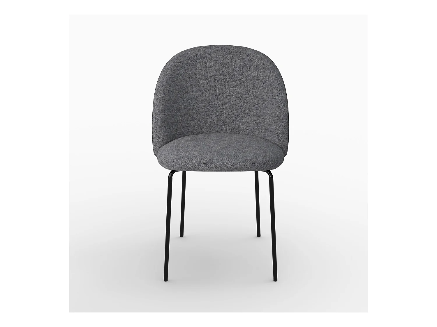 Set di 2 sedie in tessuto grigio scuro - Karl