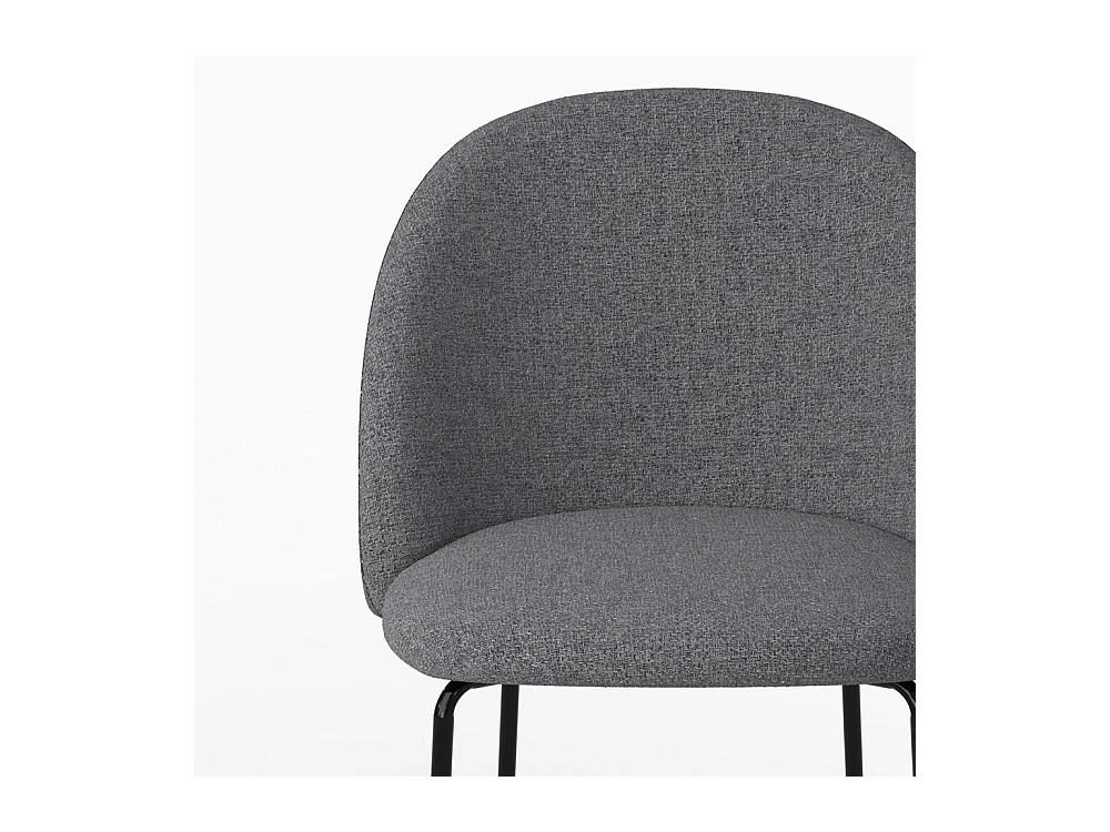 Set di 2 sedie in tessuto grigio scuro - Karl