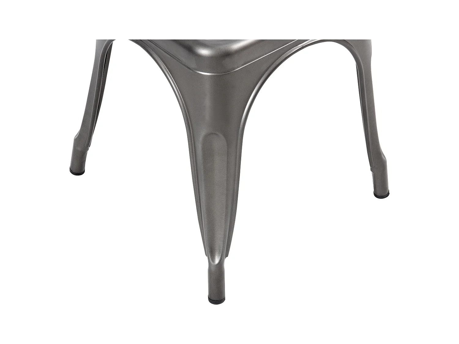 Lot de 2 chaises en métal gris acier - Indus