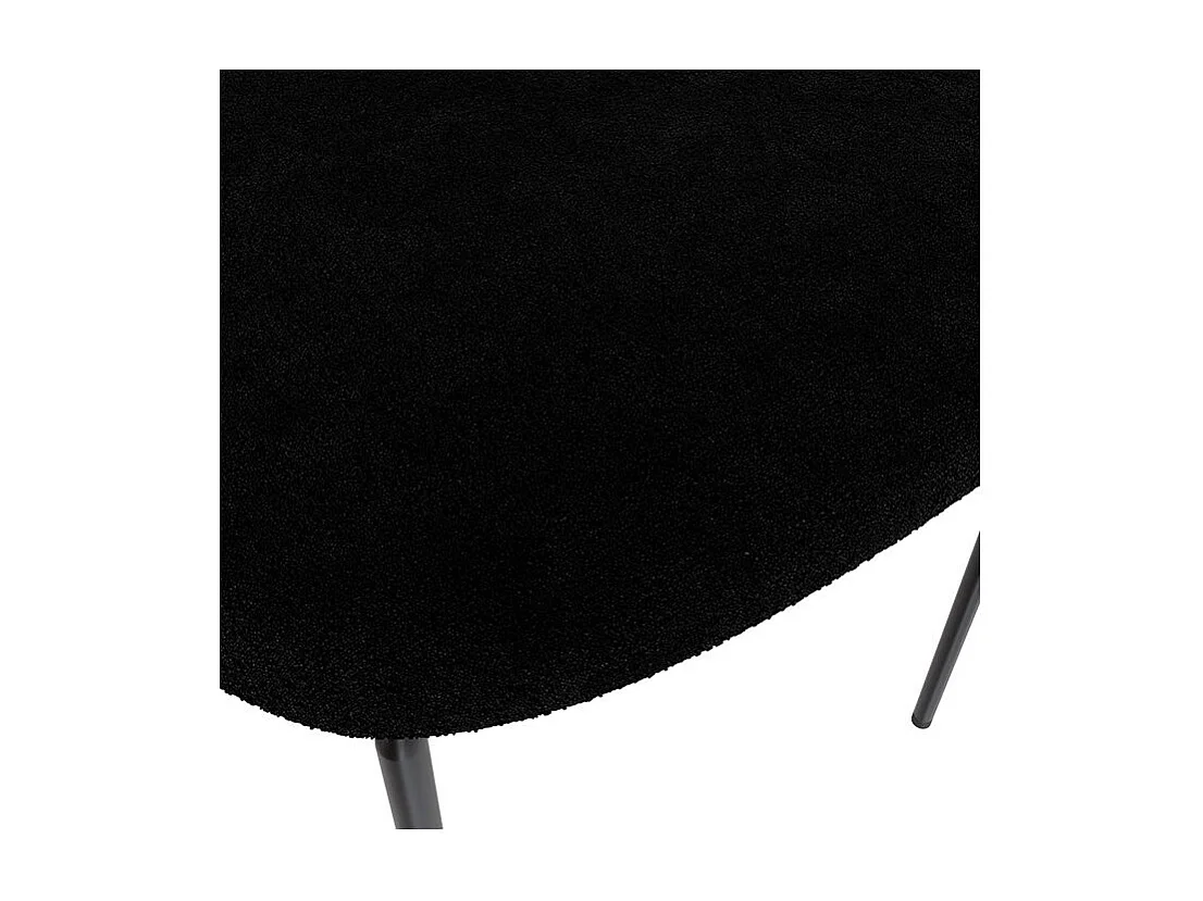 Set de 2 sillas en tejido bouclé negro - Karl