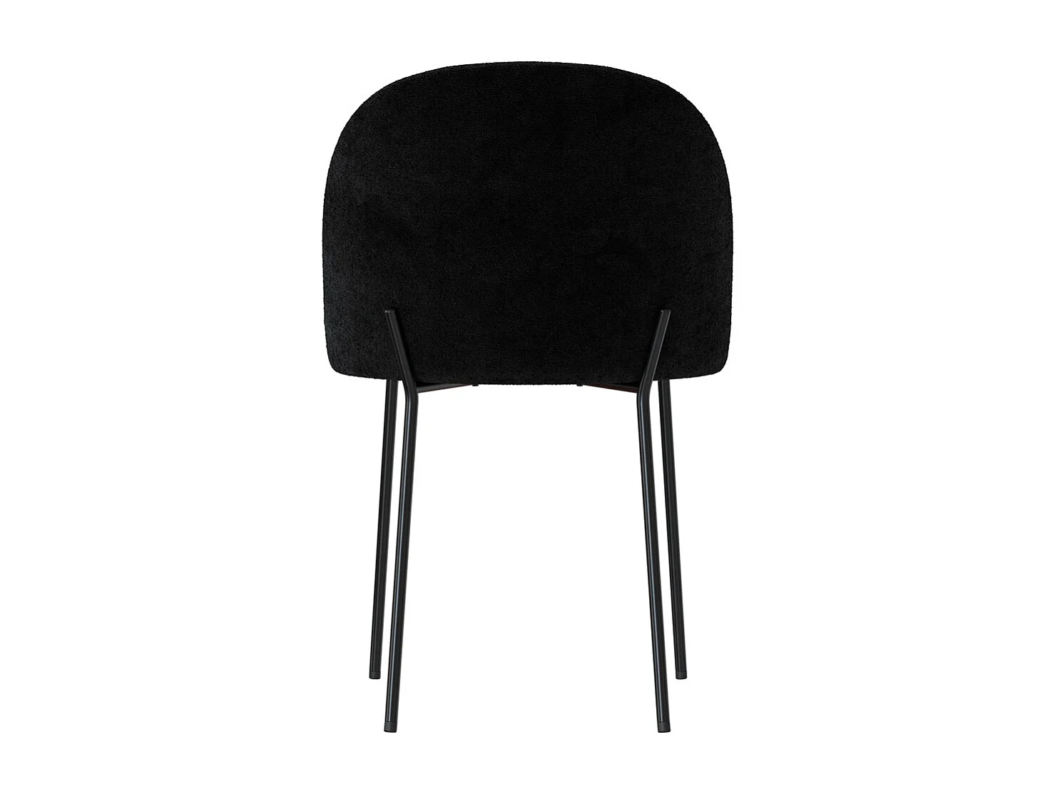 Set di 2 sedie in tessuto nero bouclé - Karl