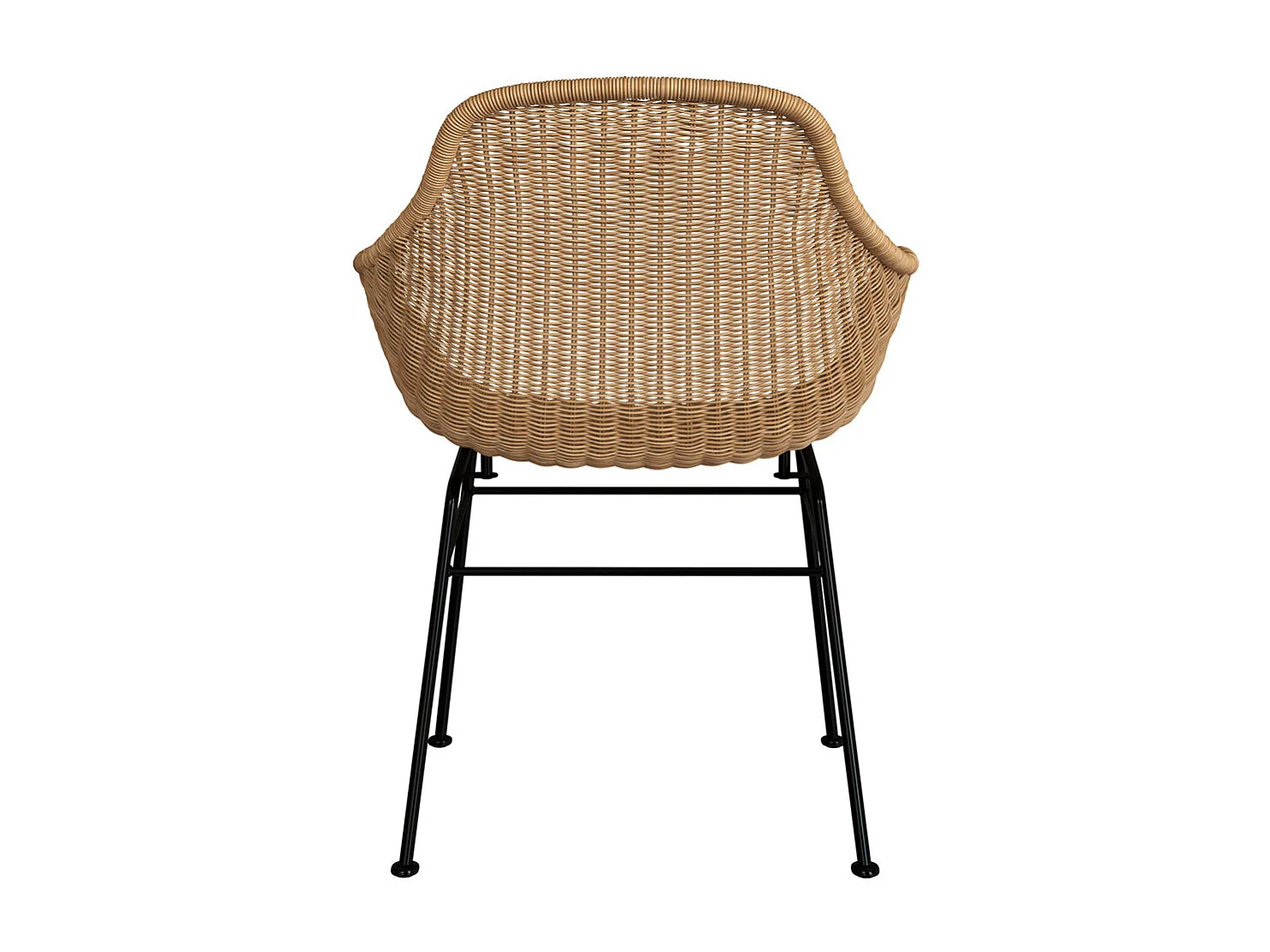 Lot de 2 chaises en résine tressée naturelle - Carmela