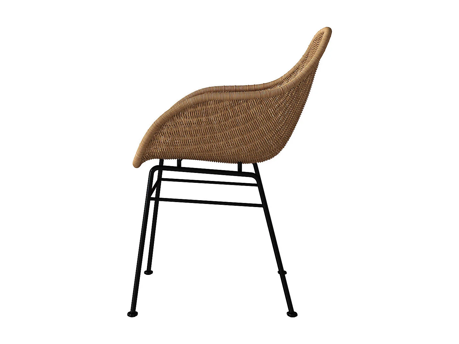 Lot de 2 chaises en résine tressée naturelle - Carmela