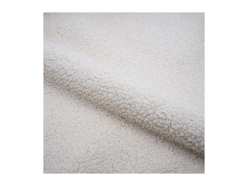 Set de 2 sillas blancas efecto lana con patas de metal - Koko