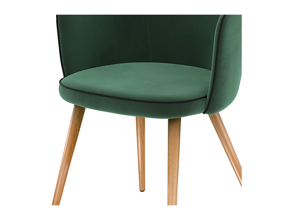 Lot de 2 chaises en velours vert - Chiara