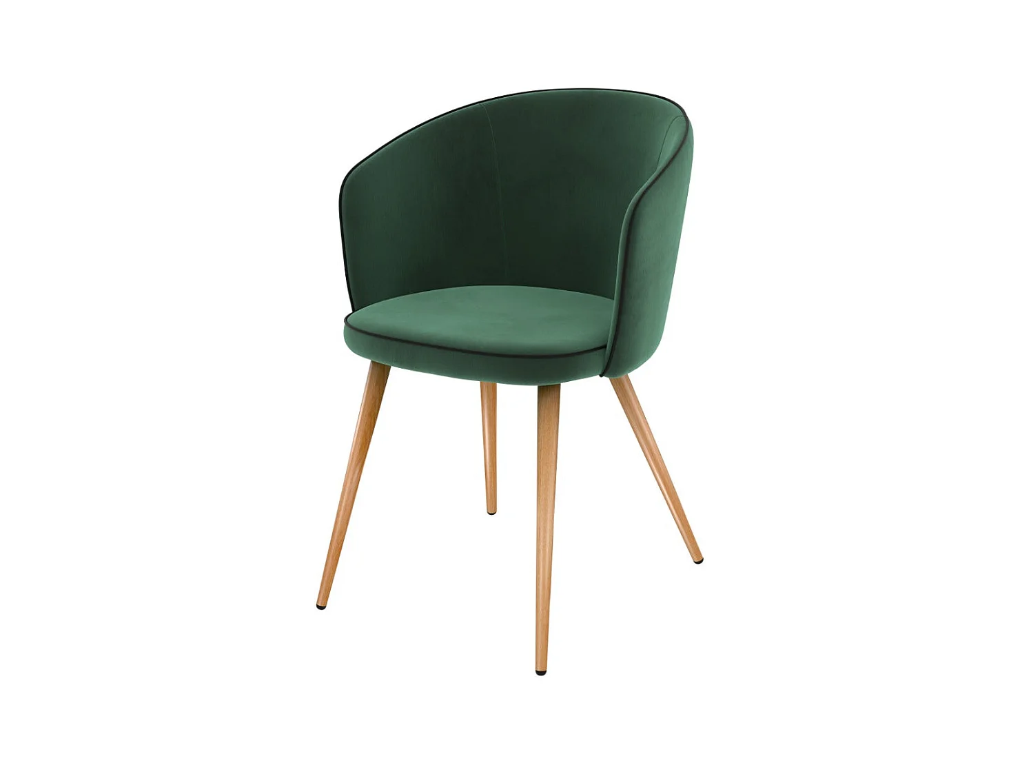 Lot de 2 chaises en velours vert - Chiara