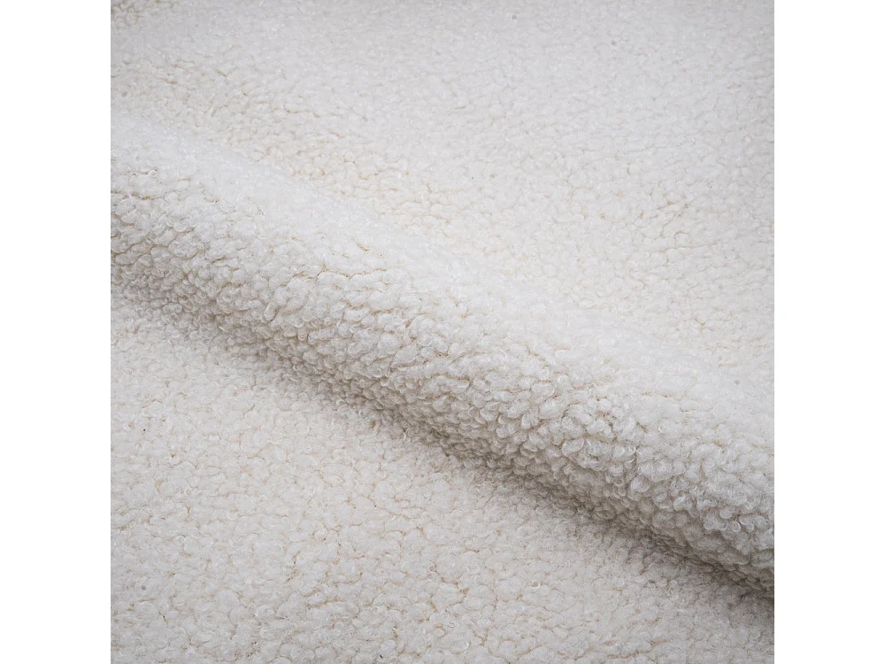 Sillón blanco en tejido bouclette efecto lana - Glam