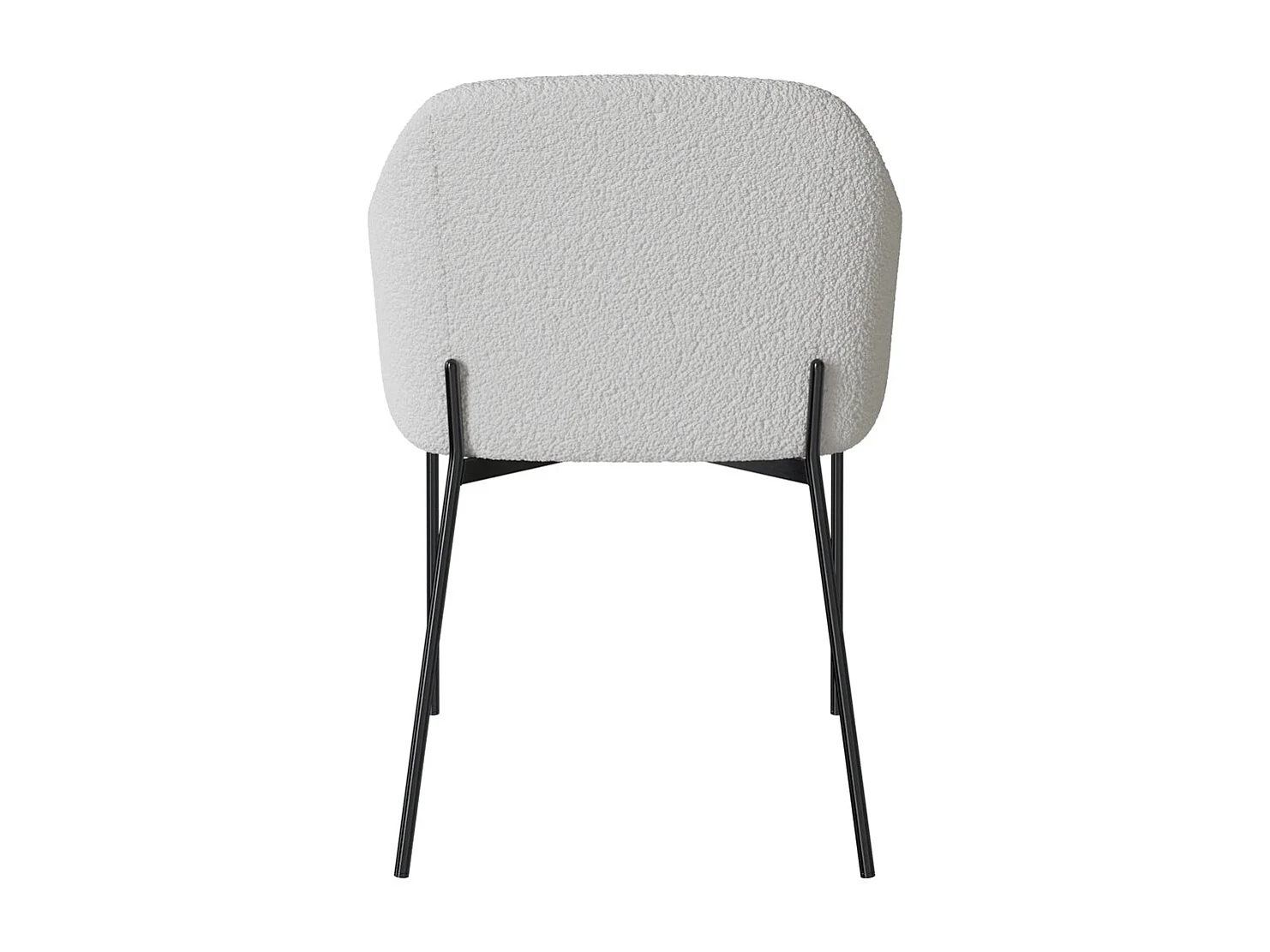 Sillón blanco en tejido bouclette efecto lana - Glam