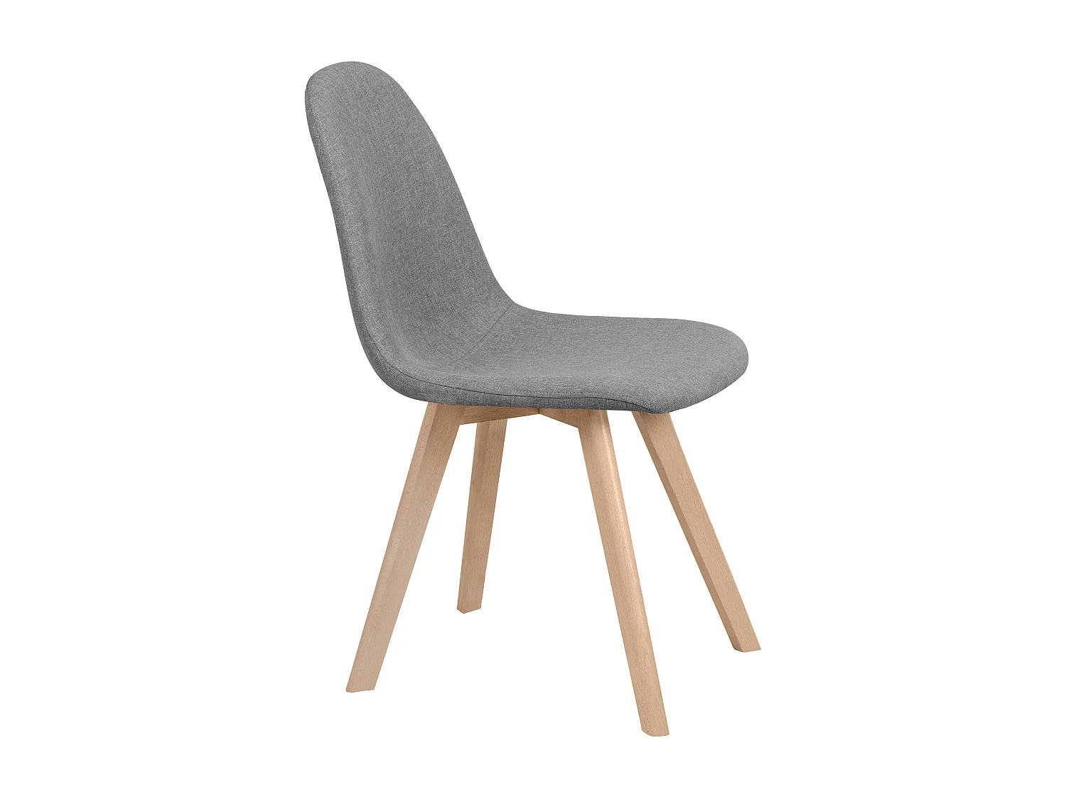 Chaise en tissu gris (lot de 2) - Skandi