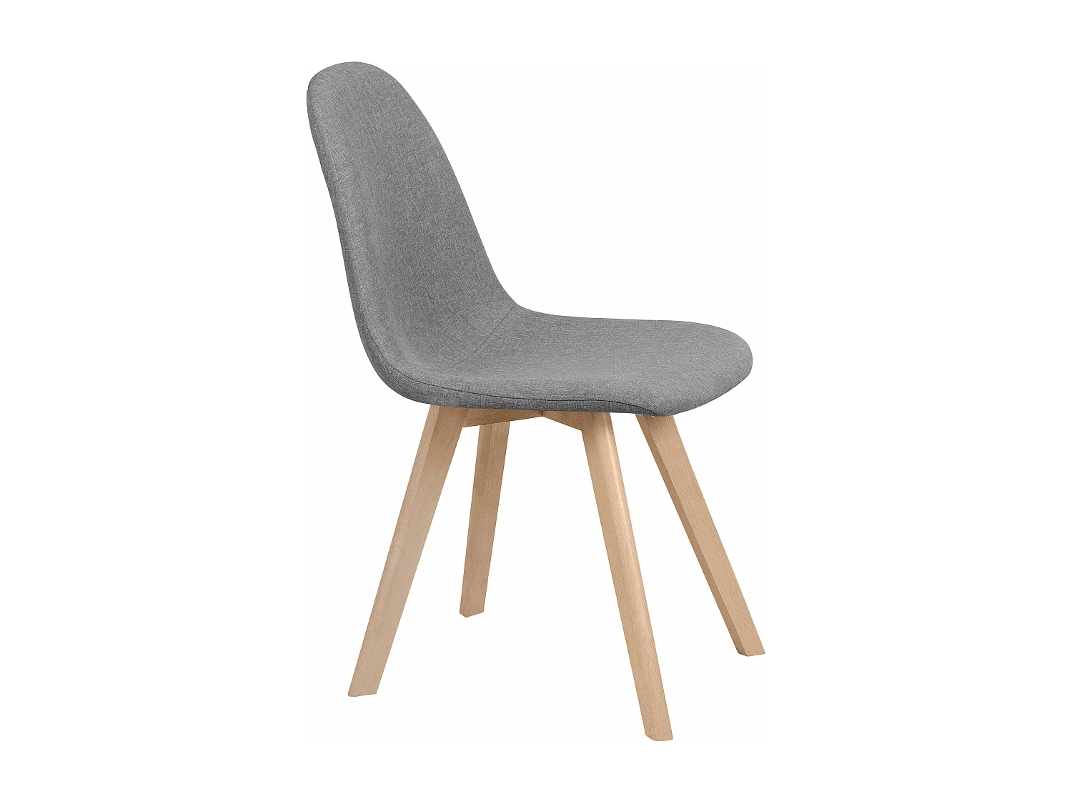 Chaise en tissu gris (lot de 2) - Skandi