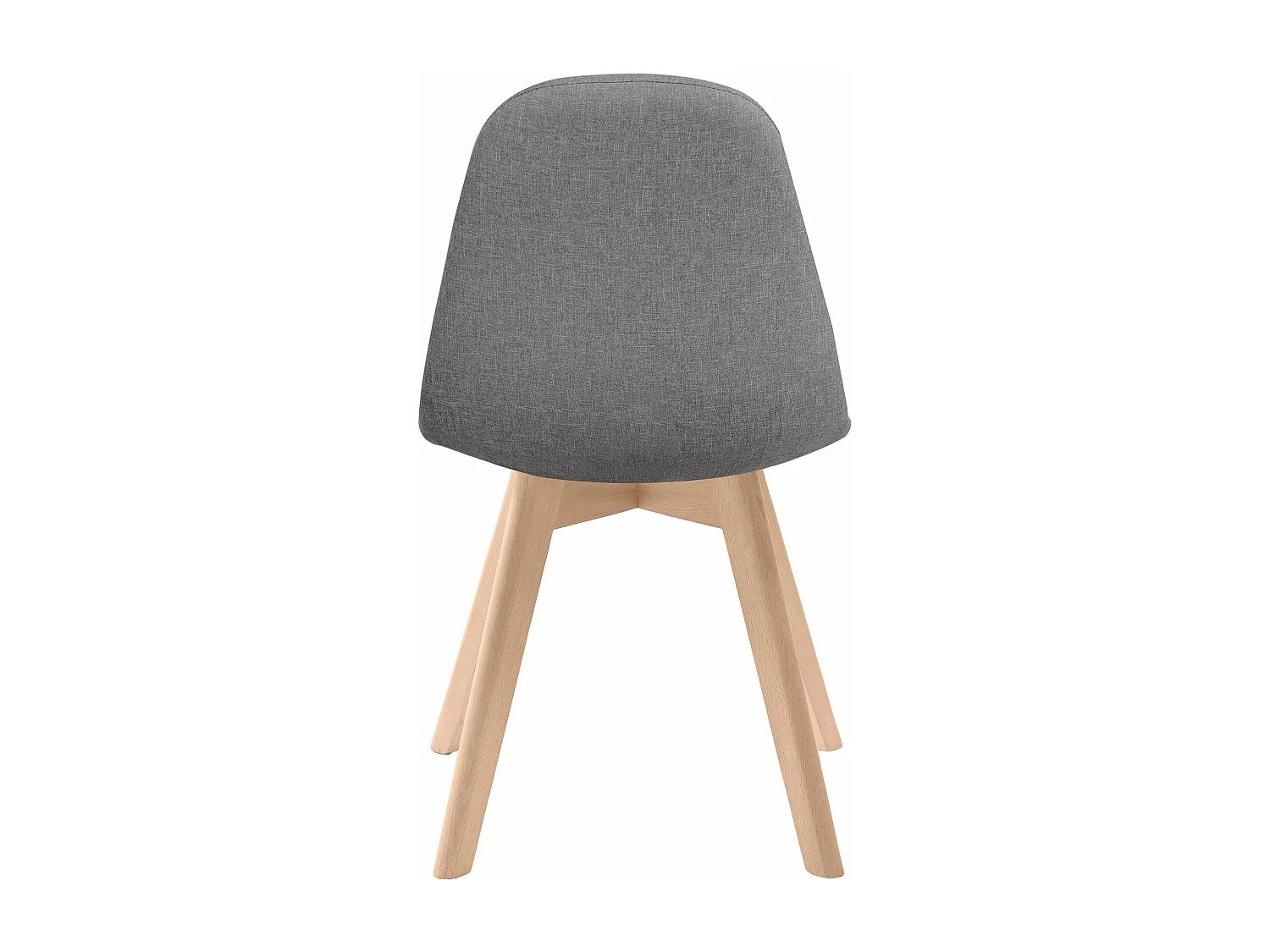 Chaise en tissu gris (lot de 2) - Skandi