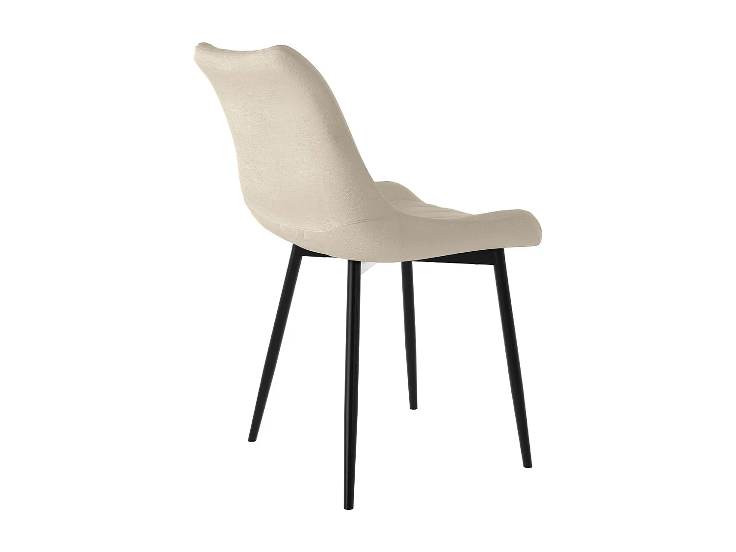 Set de 2 sillas de tela beige y metal negro - Killi