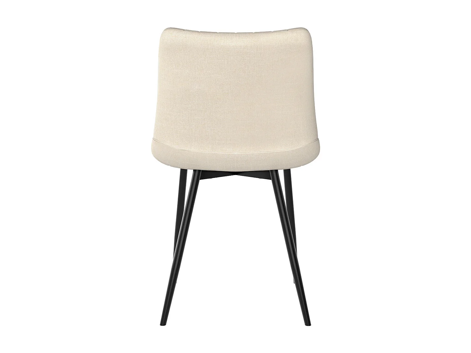 Set de 2 sillas de tela beige y metal negro - Killi