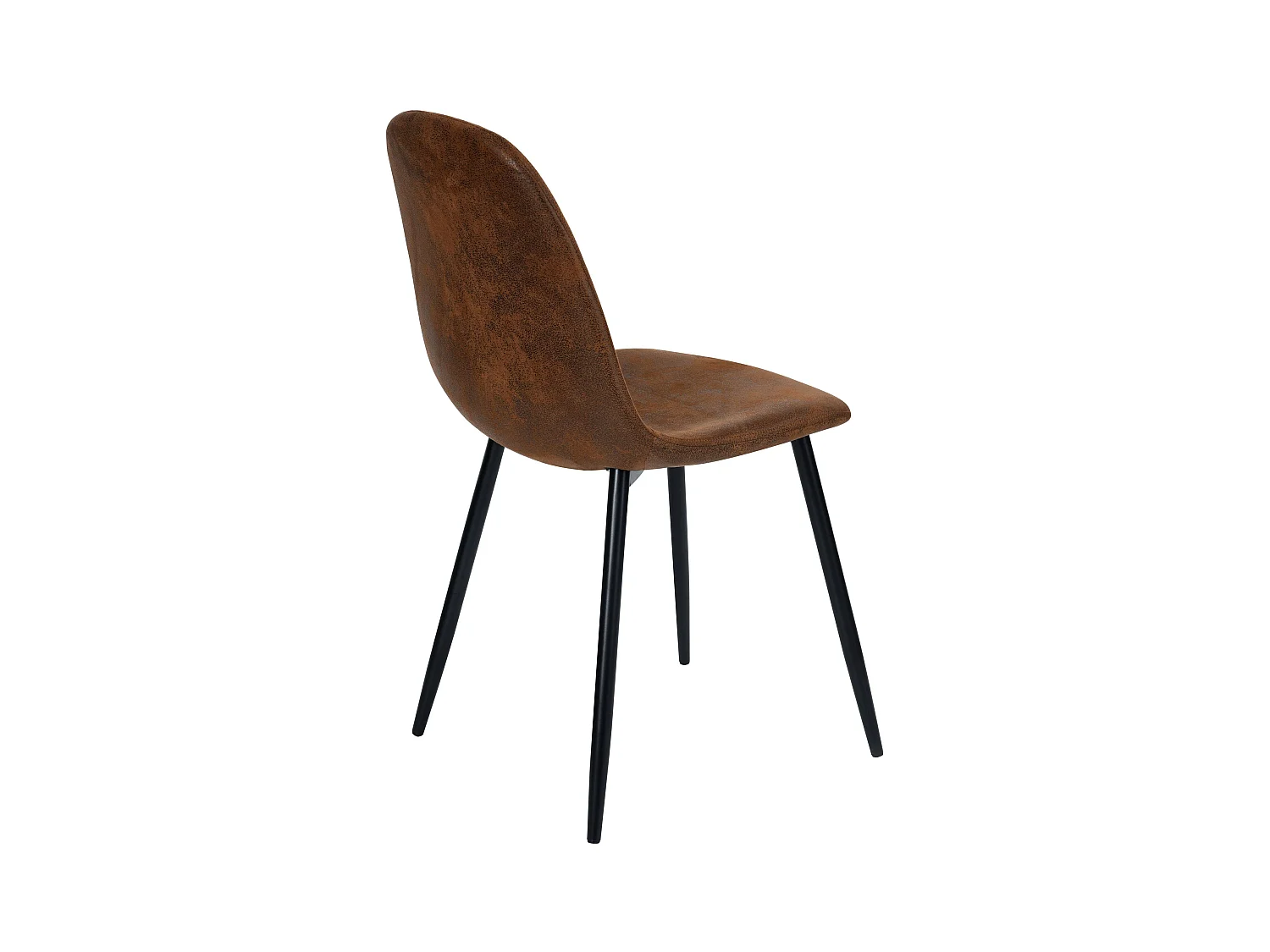 Silla Malrik Marrón Efecto Envejecido en Microfibra (Lote de 2)