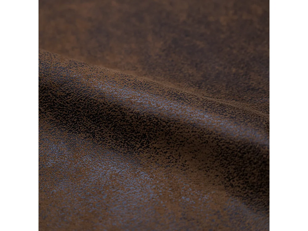 Lot de 2 chaises en microfibre marron effet vieilli - Malrik