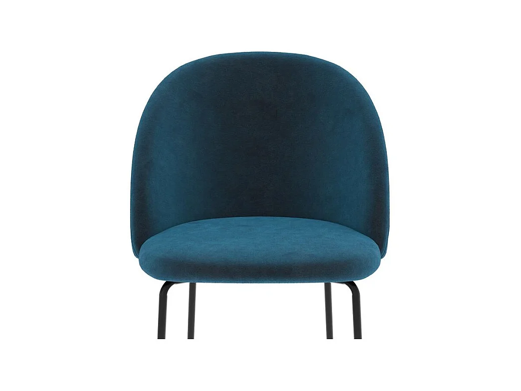 Set de 2 sillas de terciopelo azul oscuro - Karl