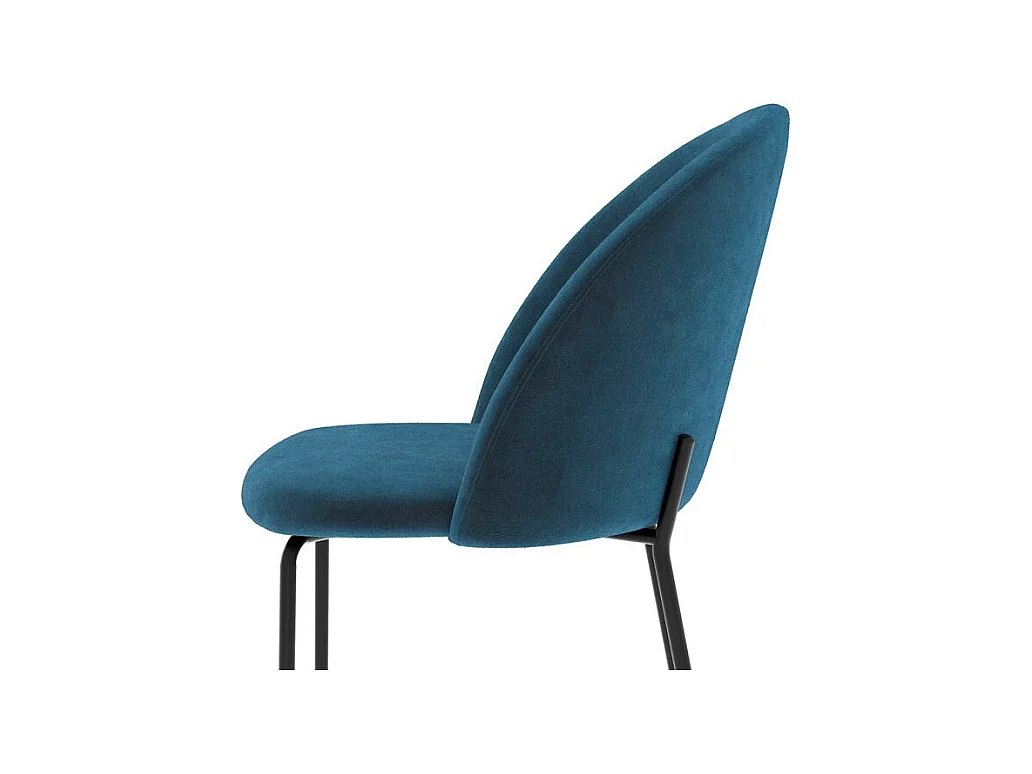 Set de 2 sillas de terciopelo azul oscuro - Karl