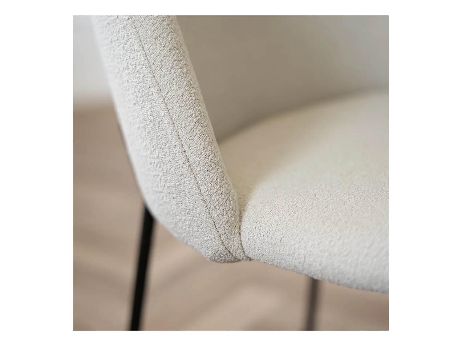 Set di 2 sedie in tessuto beige bouclé - Karl