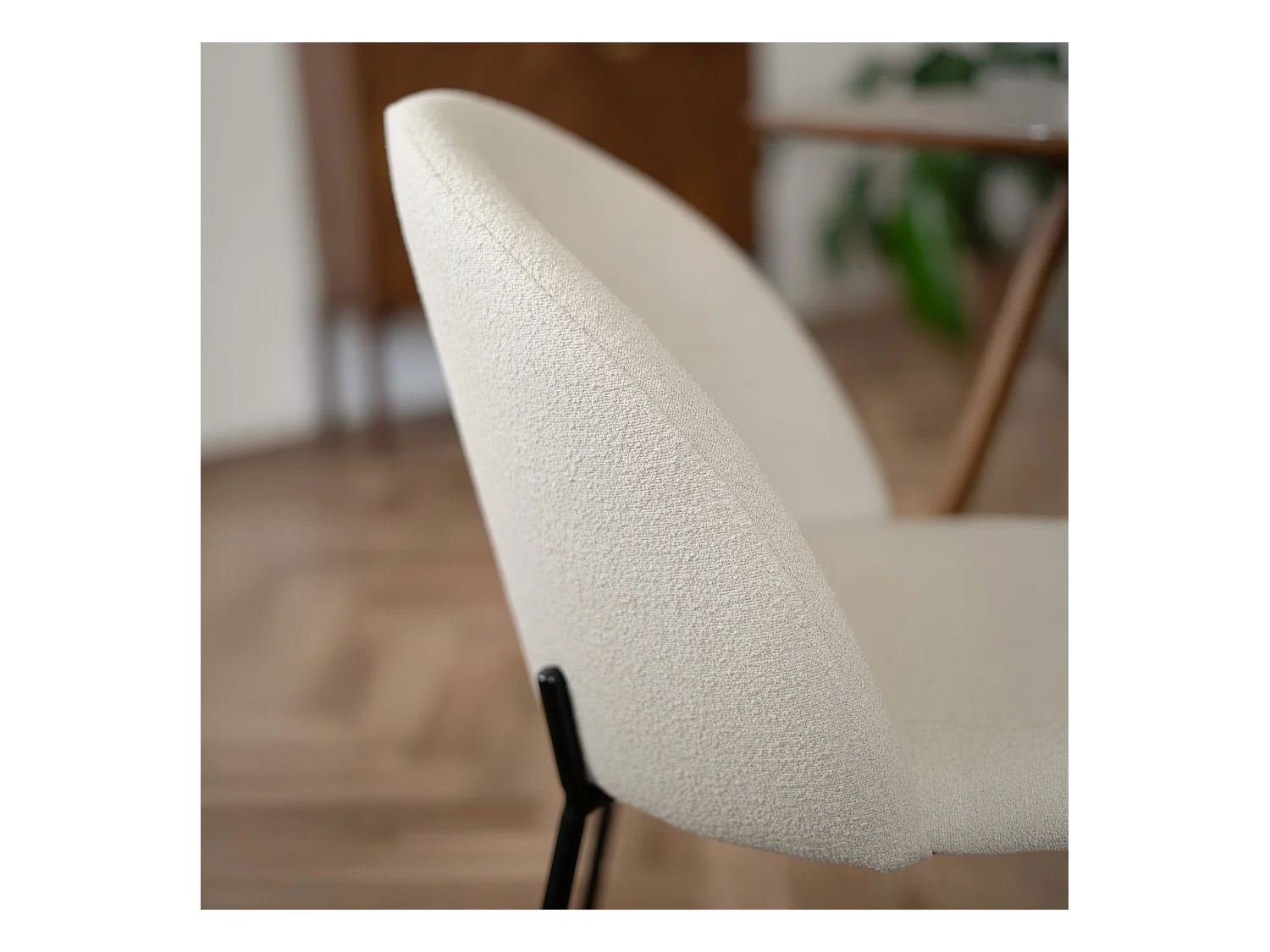 Set di 2 sedie in tessuto beige bouclé - Karl