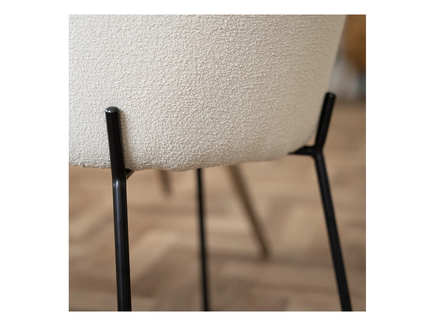 Set di 2 sedie in tessuto beige bouclé - Karl