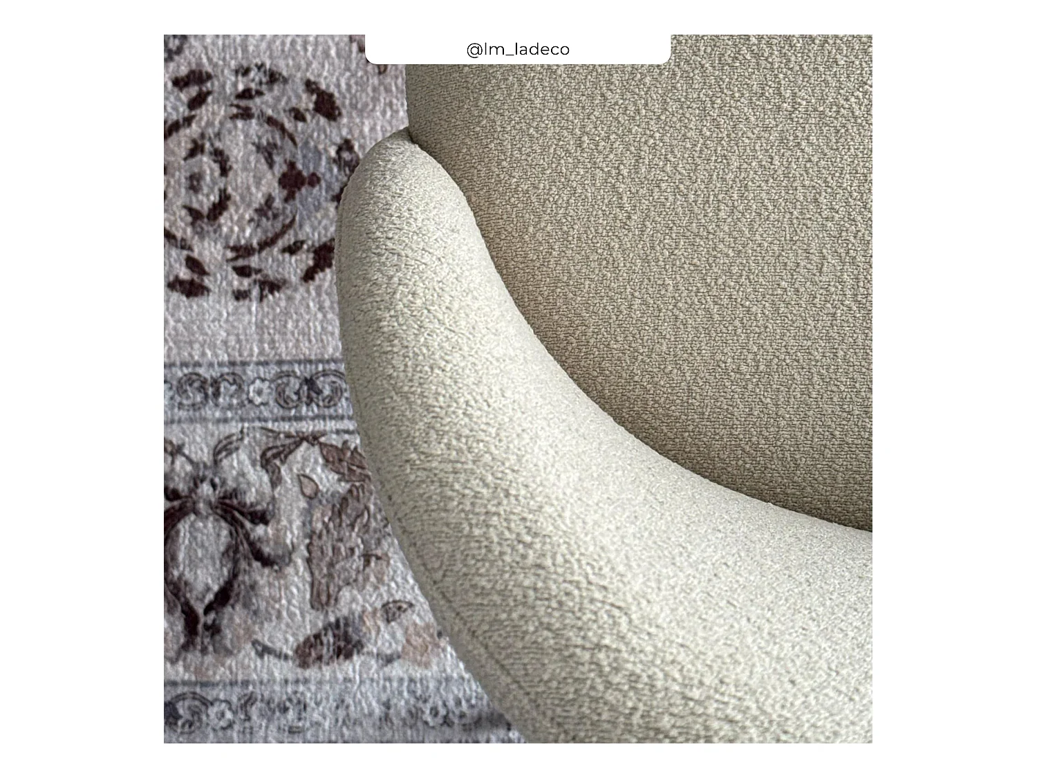 Set di 2 sedie in tessuto beige bouclé - Karl