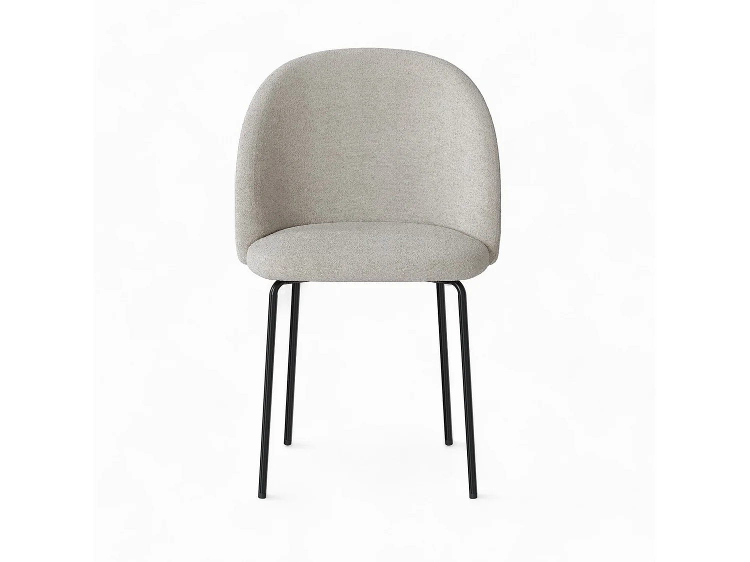 Set di 2 sedie in tessuto bouclette beige - Karl