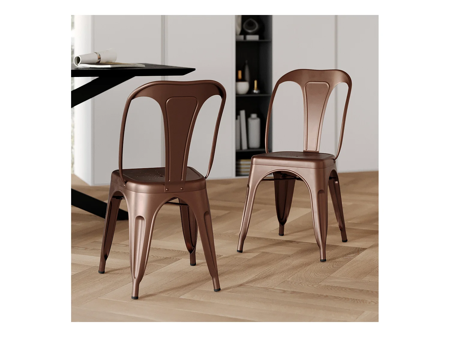 Sillas Indus cobre (lote de 2) para un toque de elegancia industrial en tu interior