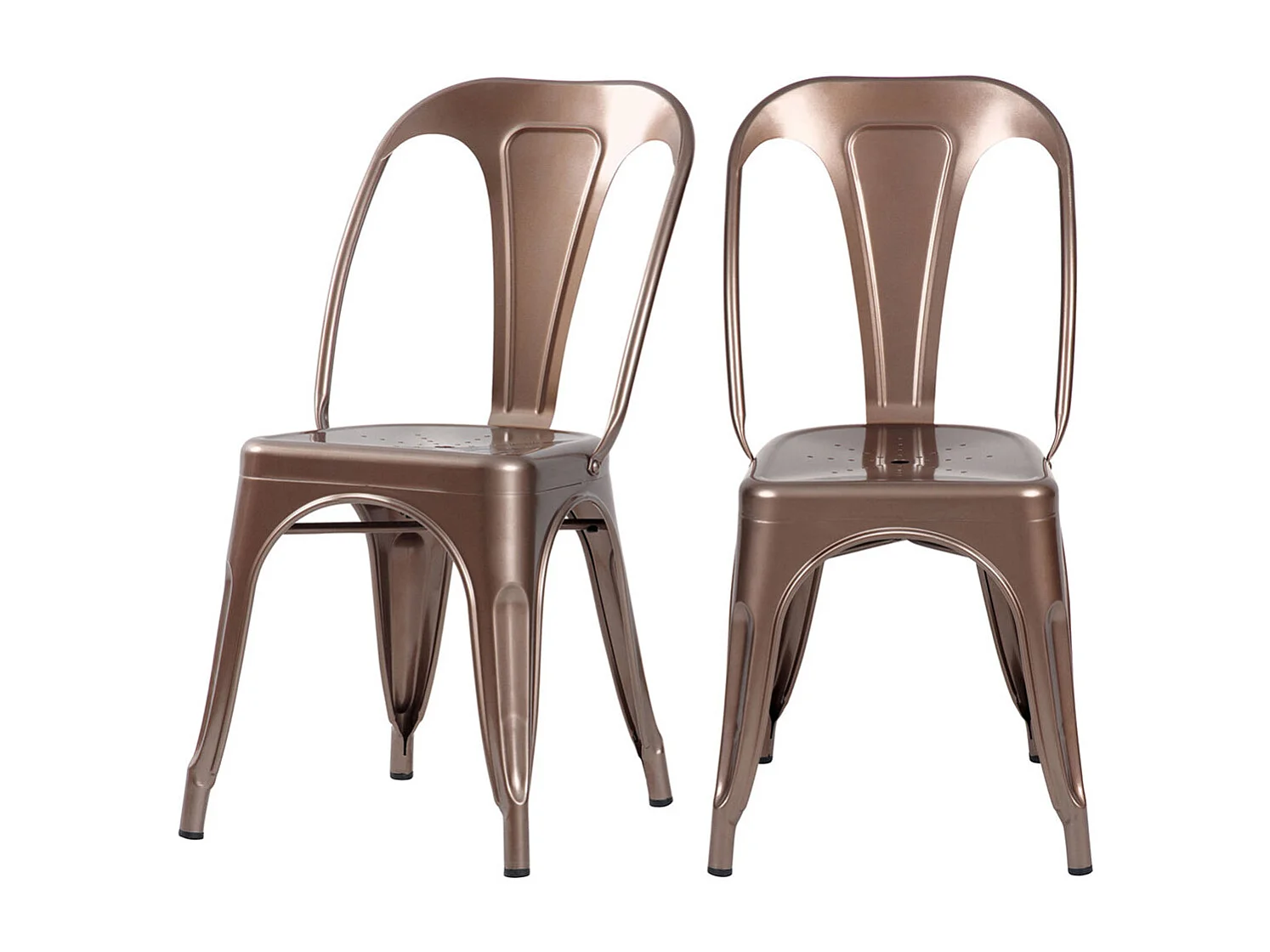 Sedie Indus in rame (lotto di 2) per un tocco di eleganza industriale nel tuo interno