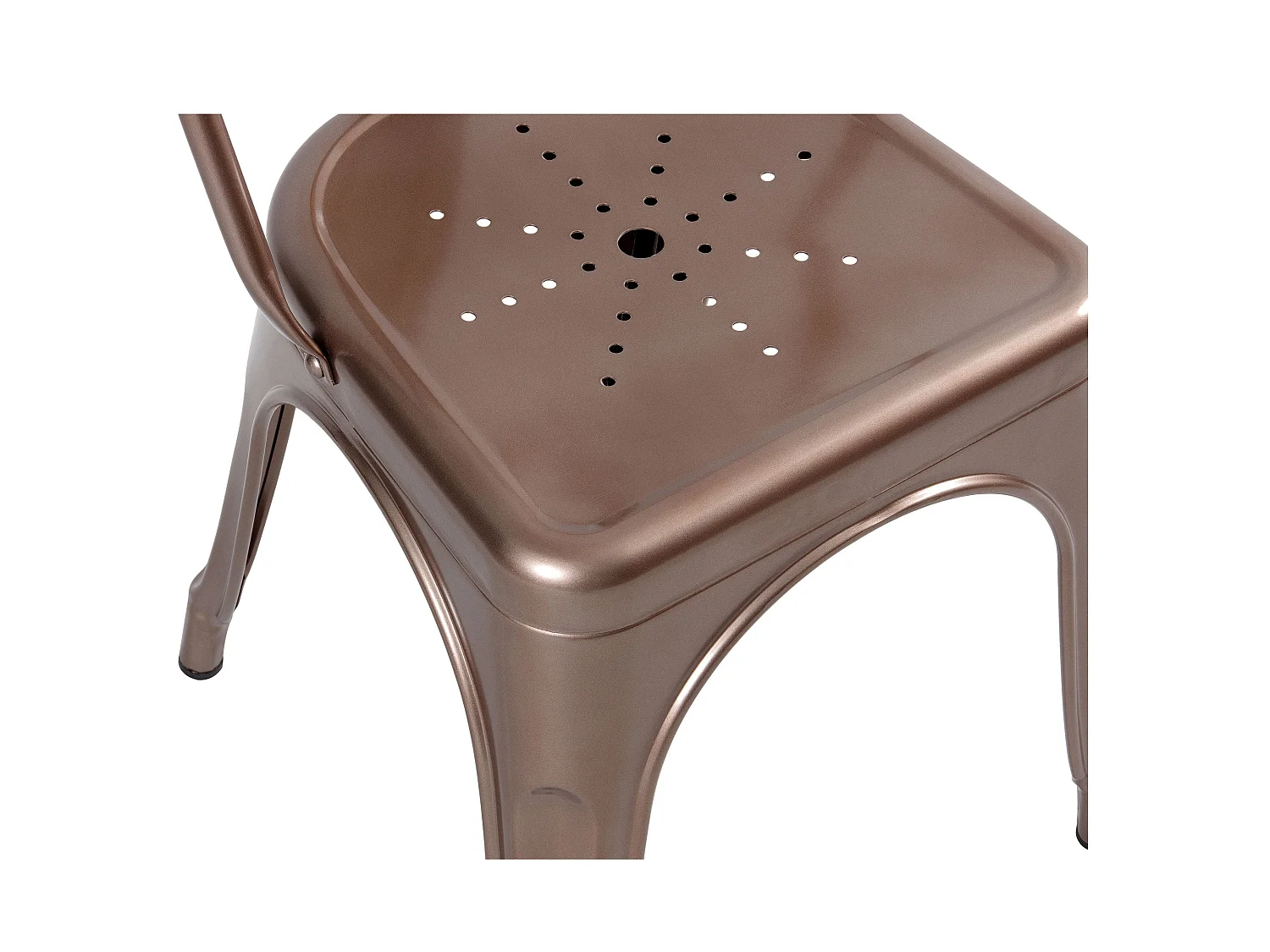 Lot de 2 chaises en métal cuivre - Indus