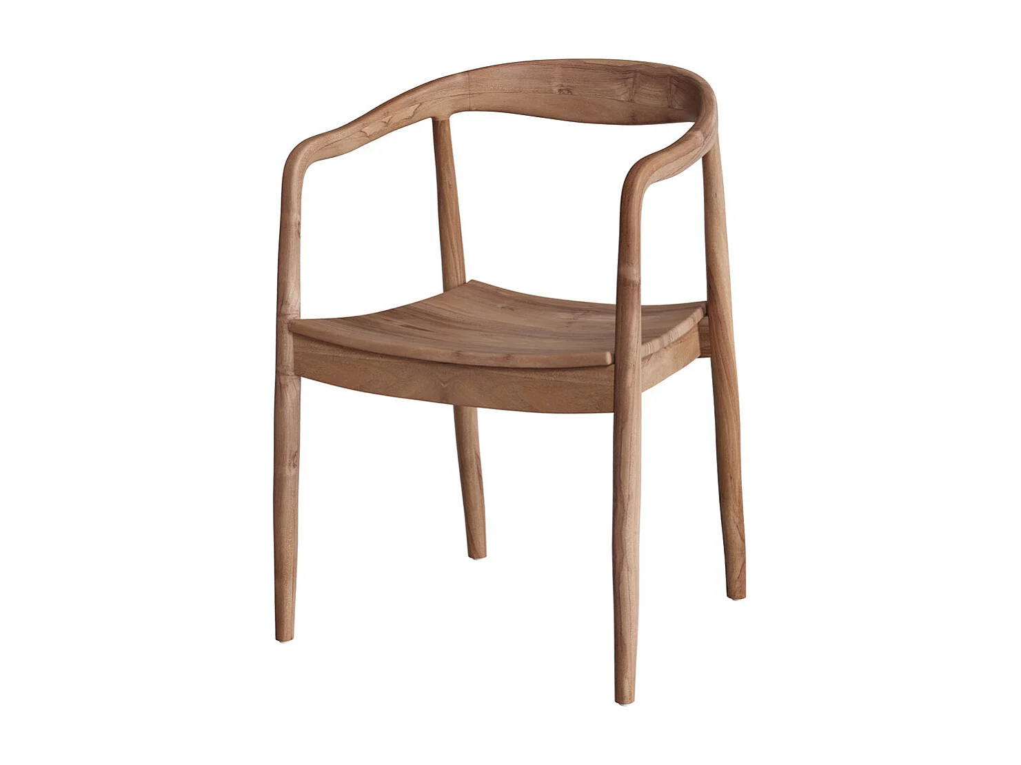 Chaise en bois de teck biseauté - Lombok
