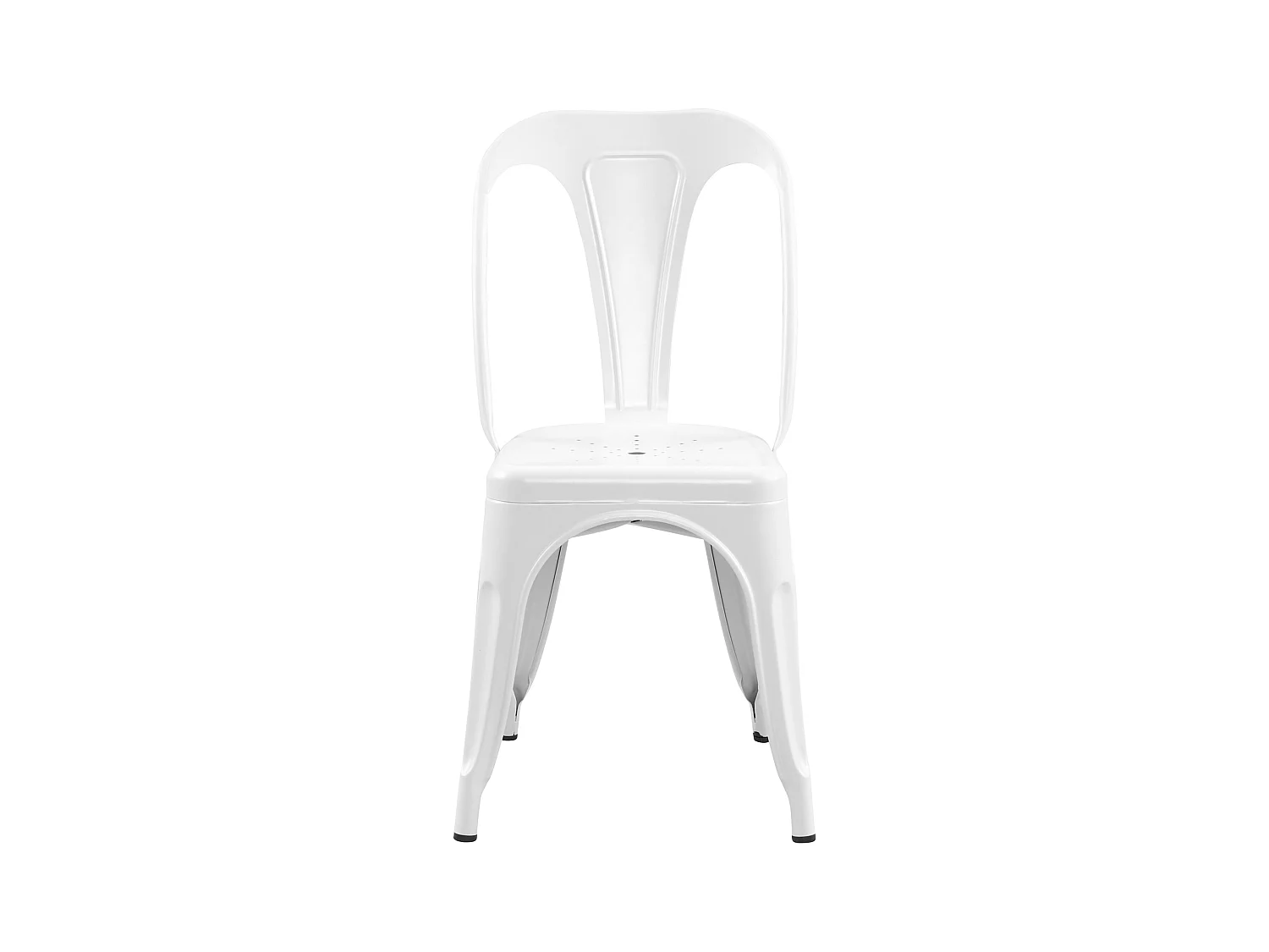 Set di 2 sedie Indus bianche opache in metallo finitura opaca