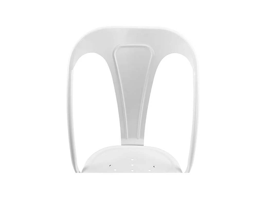 Set di 2 sedie Indus bianche opache in metallo finitura opaca