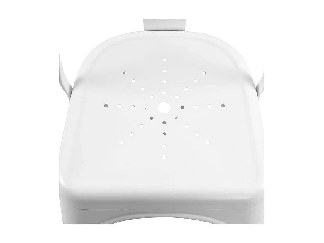 Set de 2 sillas Indus blancas mate de metal con acabado mate