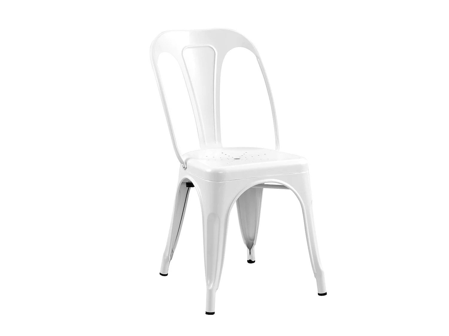 Set di 2 sedie Indus bianche opache in metallo finitura opaca