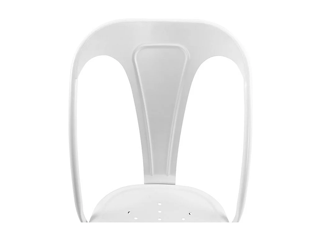 Set di 2 sedie Indus bianche opache in metallo finitura opaca