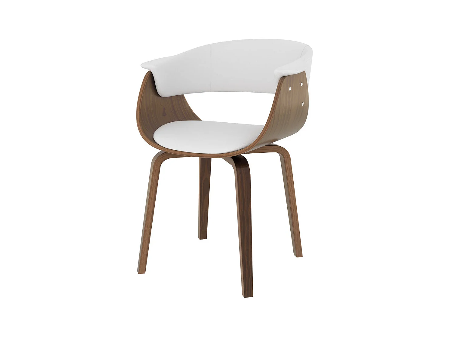 Sedia in pelle sintetica bianca - Piada