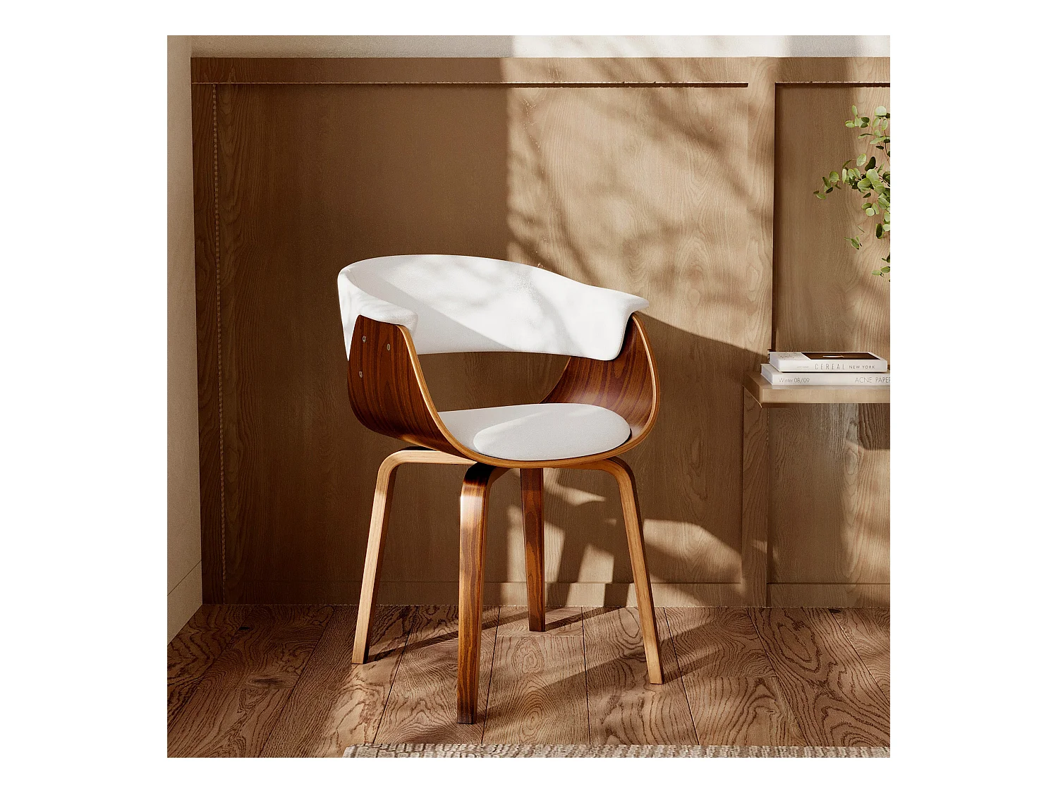 Sedia in pelle sintetica bianca - Piada