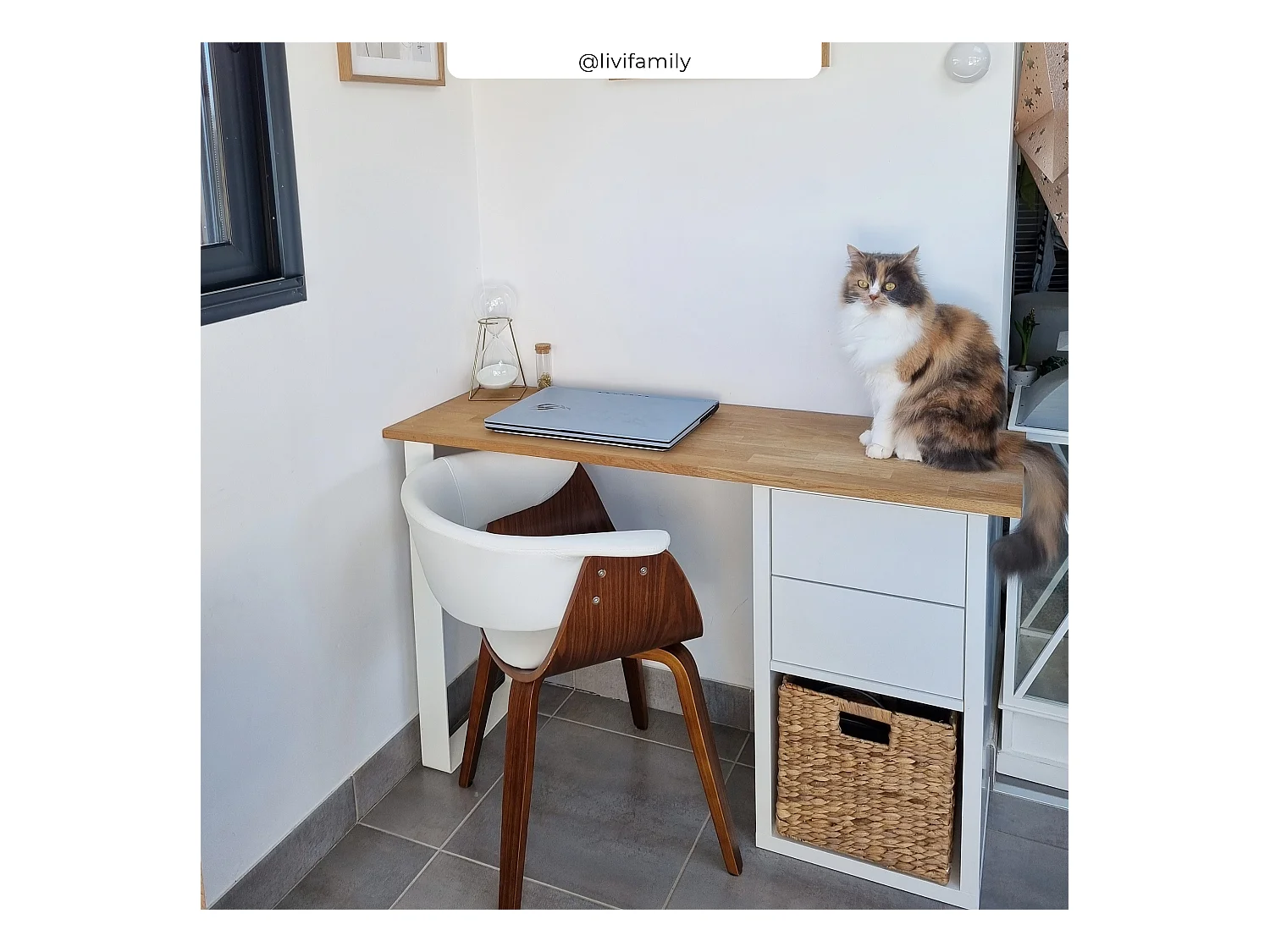 Sedia in pelle sintetica bianca - Piada