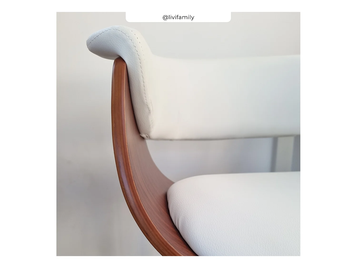 Sedia in pelle sintetica bianca - Piada