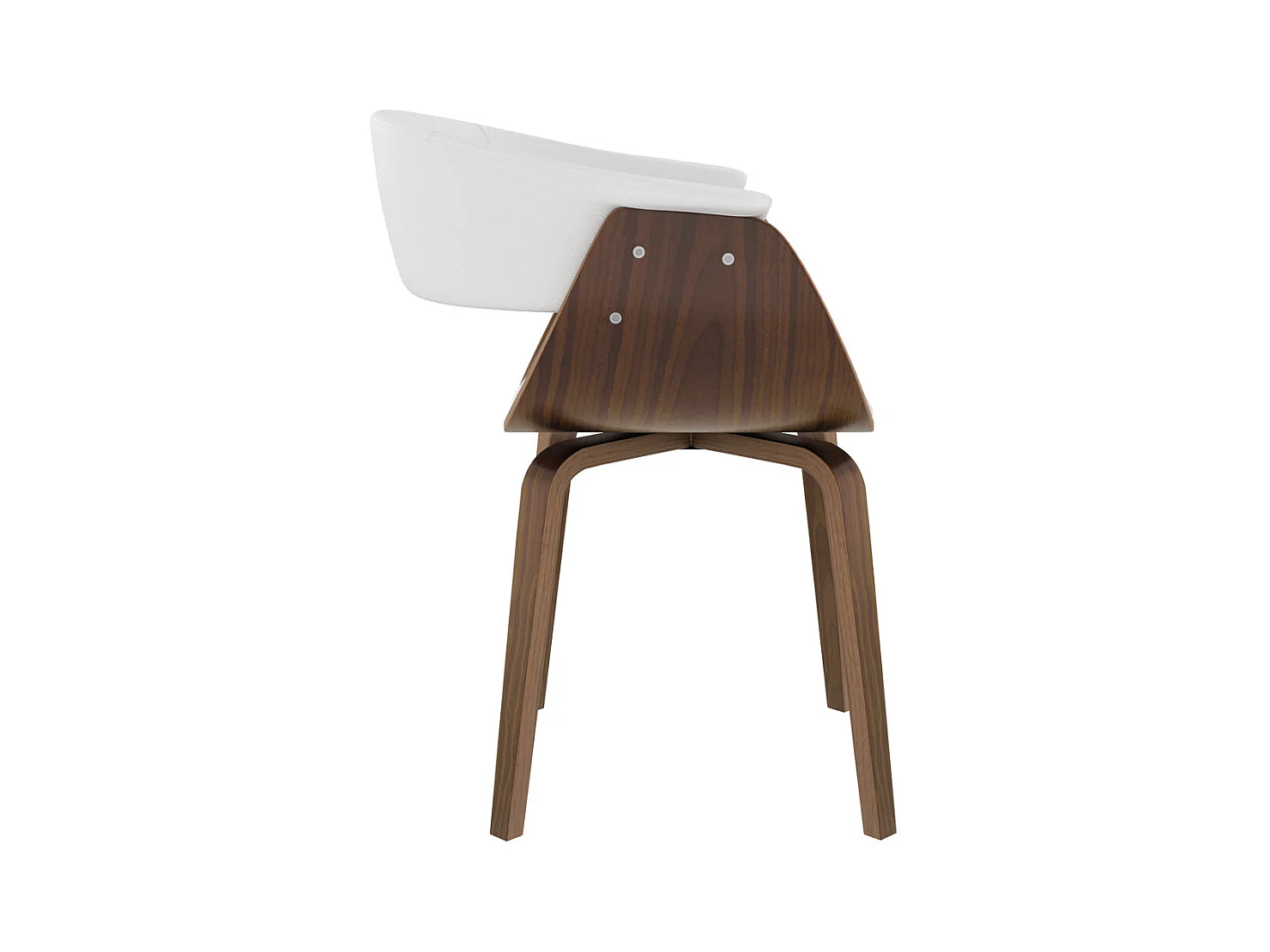 Sedia in pelle sintetica bianca - Piada