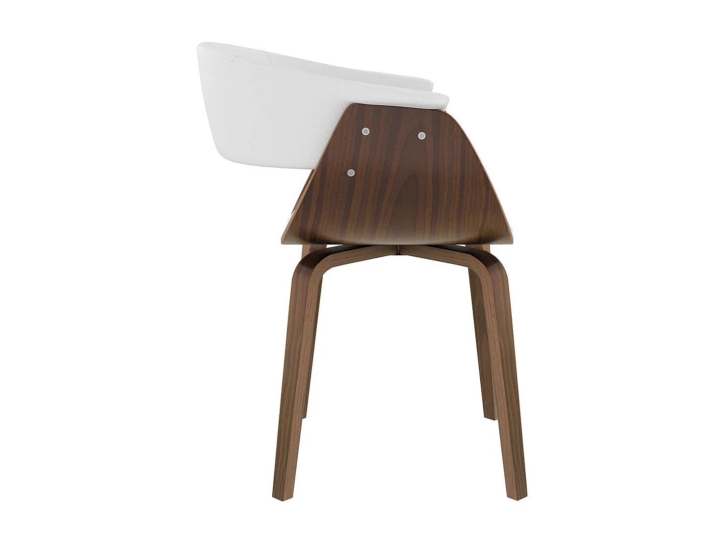 Chaise en cuir synthétique blanc - Piada