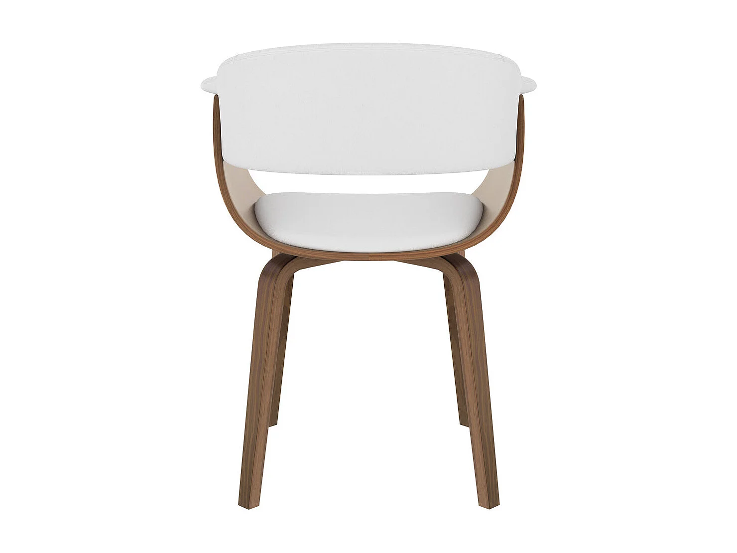 Chaise en cuir synthétique blanc - Piada