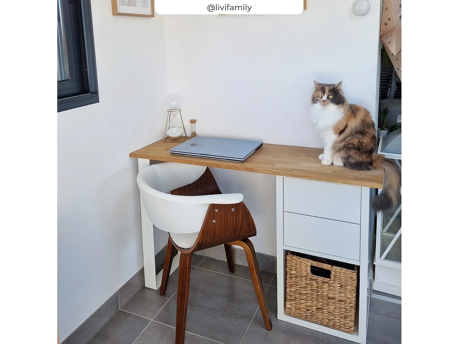 Sedia in pelle sintetica bianca - Piada