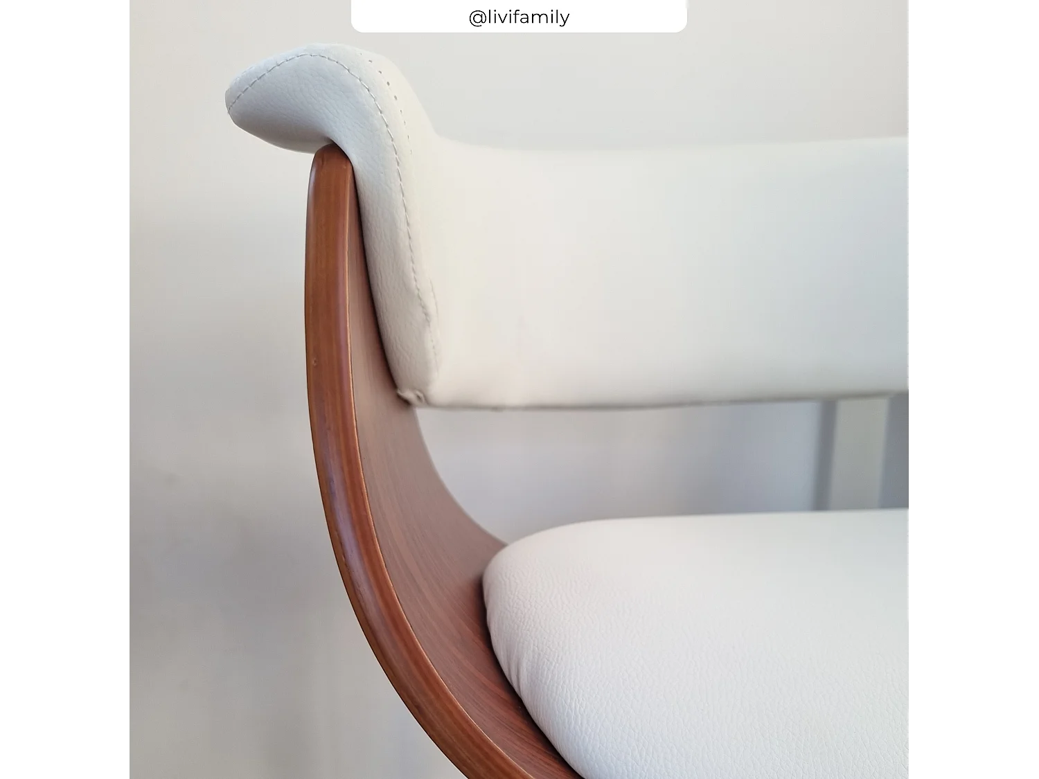 Sedia in pelle sintetica bianca - Piada