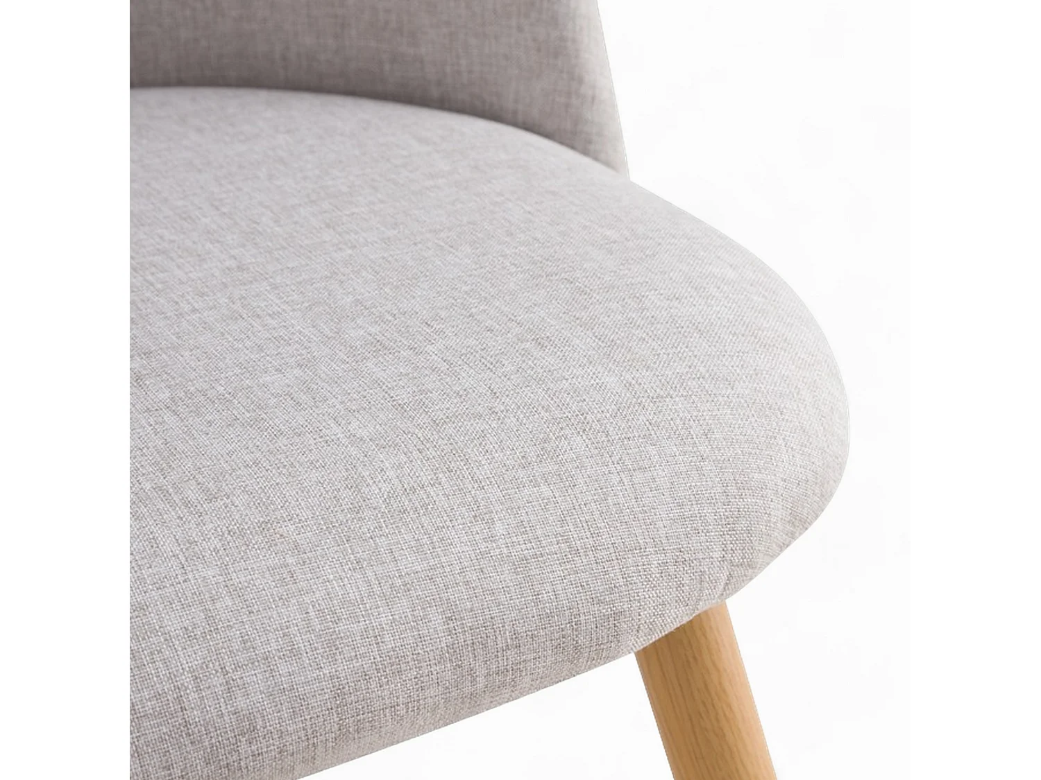 Lot de 2 chaises en tissu taupe chiné clair et pieds en métal - Cozy