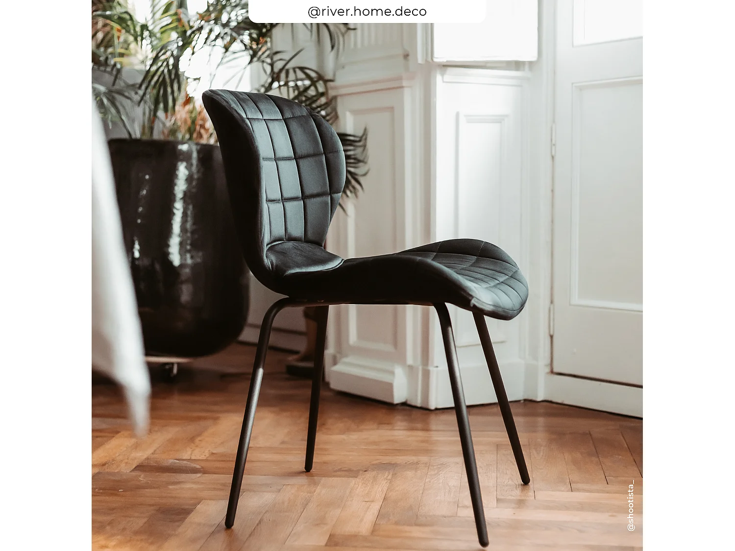 Set di 2 sedie in velluto nero - Mazzia