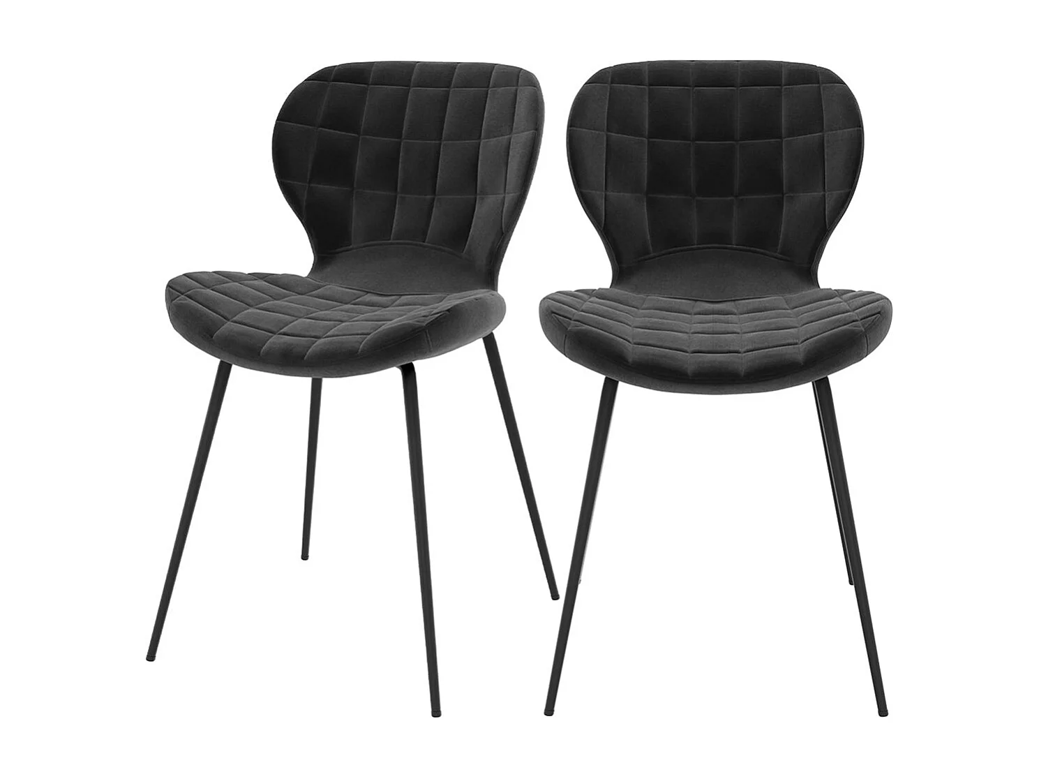 Set di 2 sedie in velluto nero - Mazzia