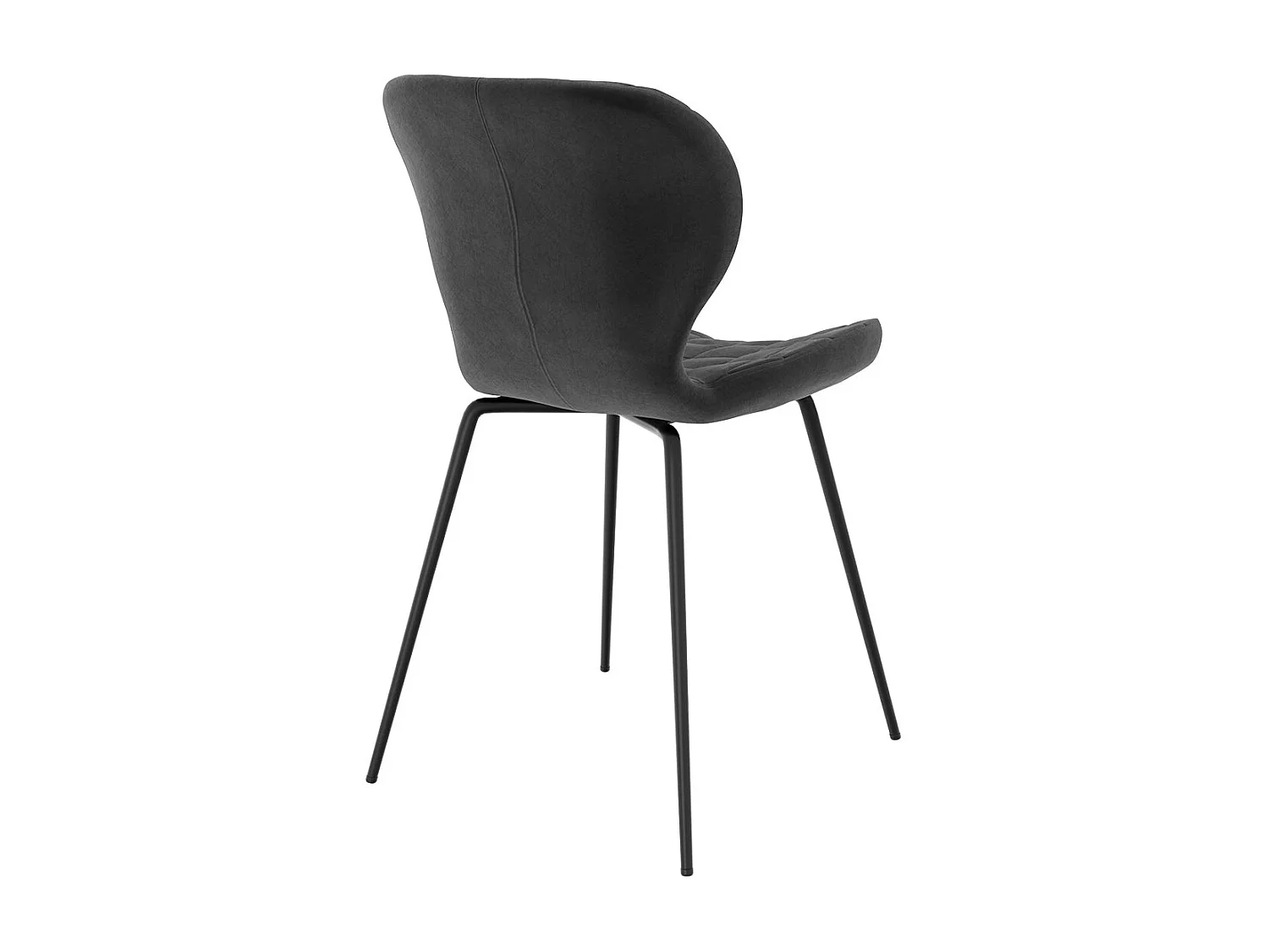 Lot de 2 chaises en velours noir - Mazzia