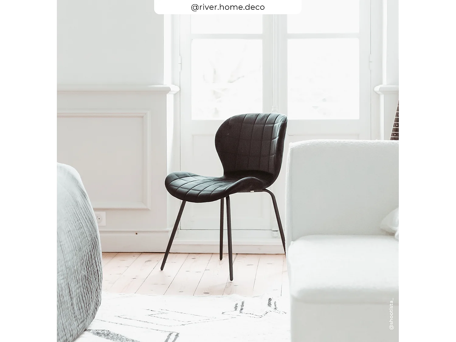 Set di 2 sedie in velluto nero - Mazzia