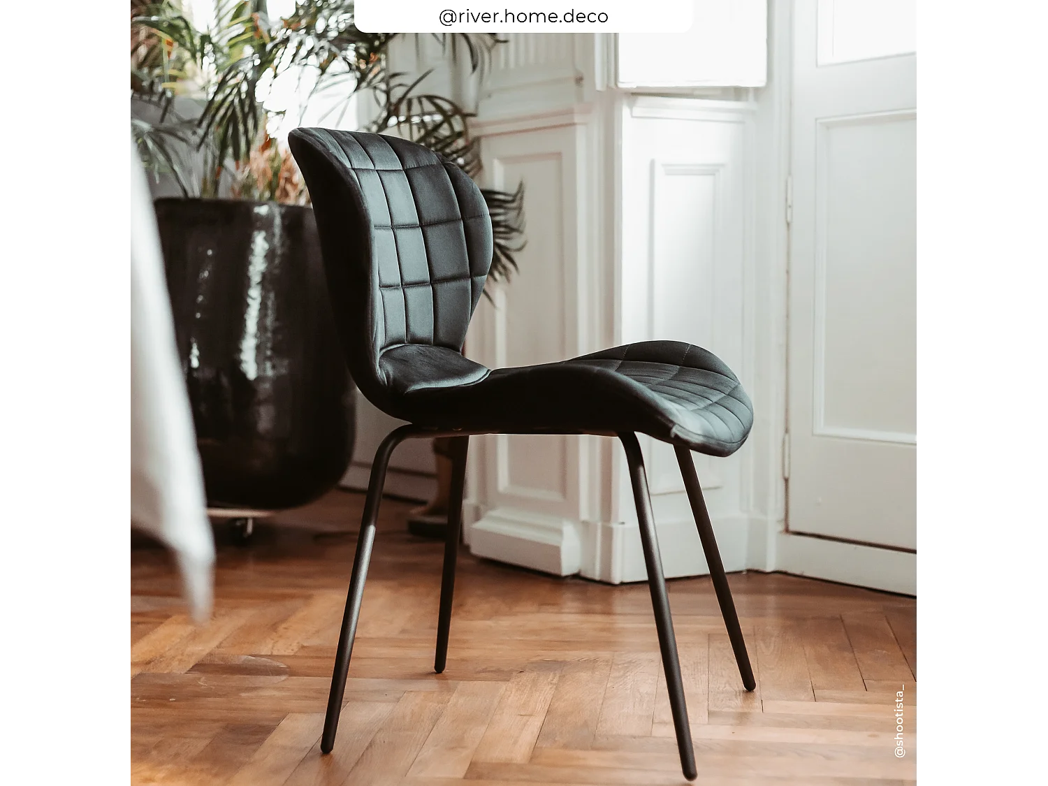 Set di 2 sedie in velluto nero - Mazzia